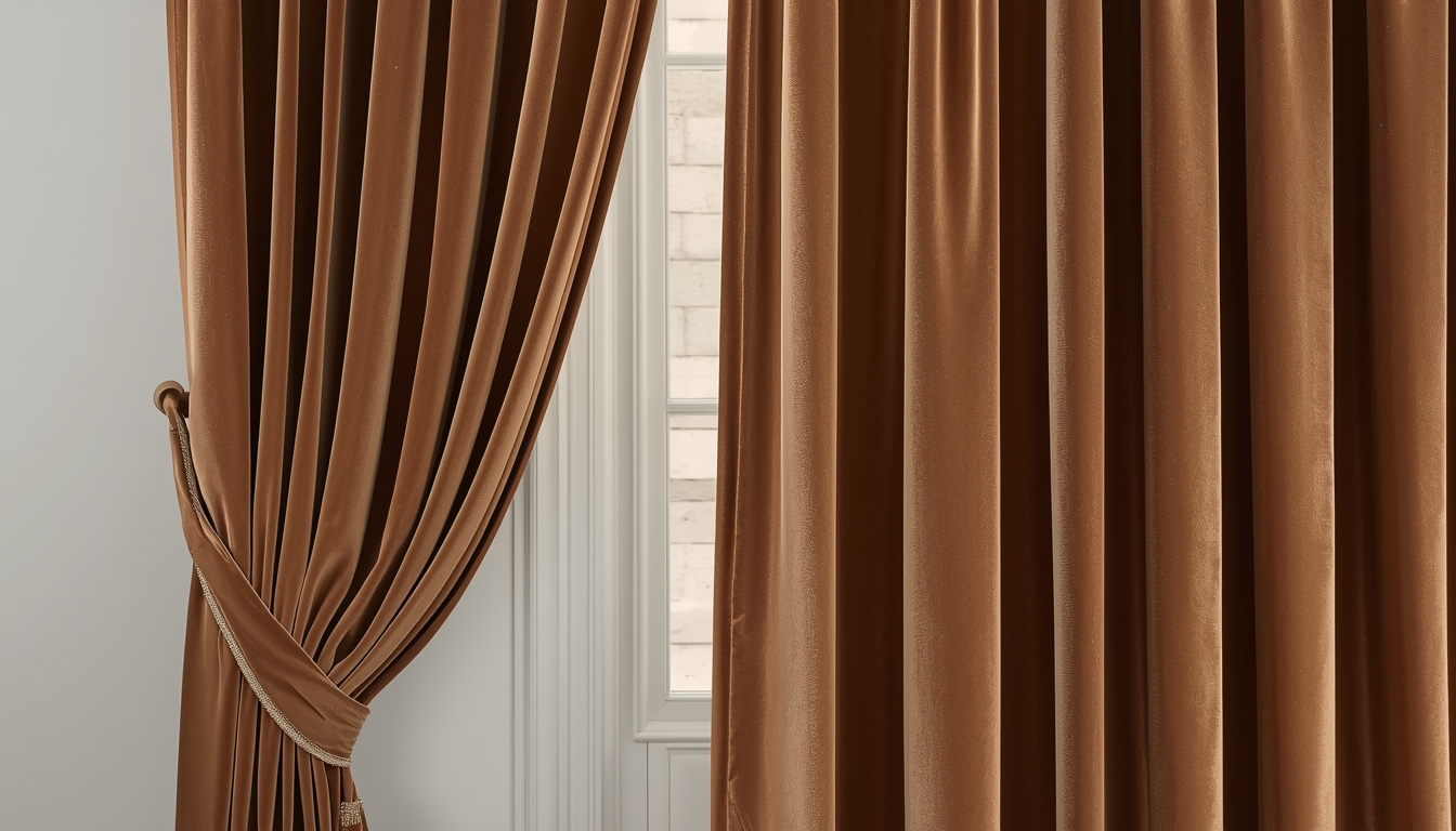 Luxury velvet curtains with professional installation
